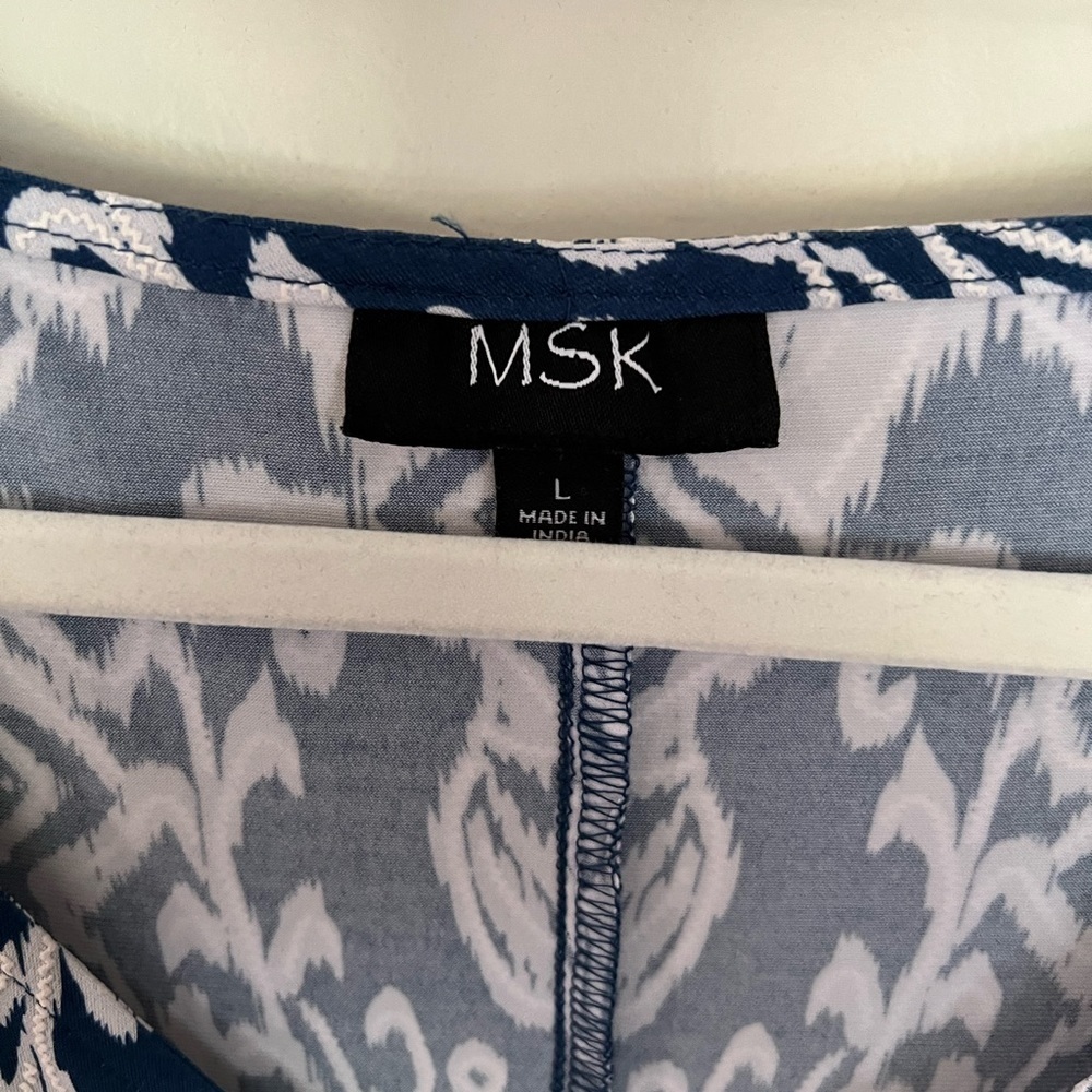 MSK Women's Printed Cold Shoulder Dress, Large - Picture 2 of 4